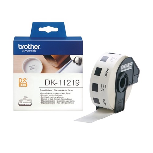 Brother Label Printer Labels Round Die Cut 12mm White_2